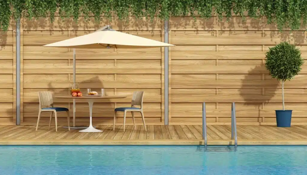 Timber Pool Fence